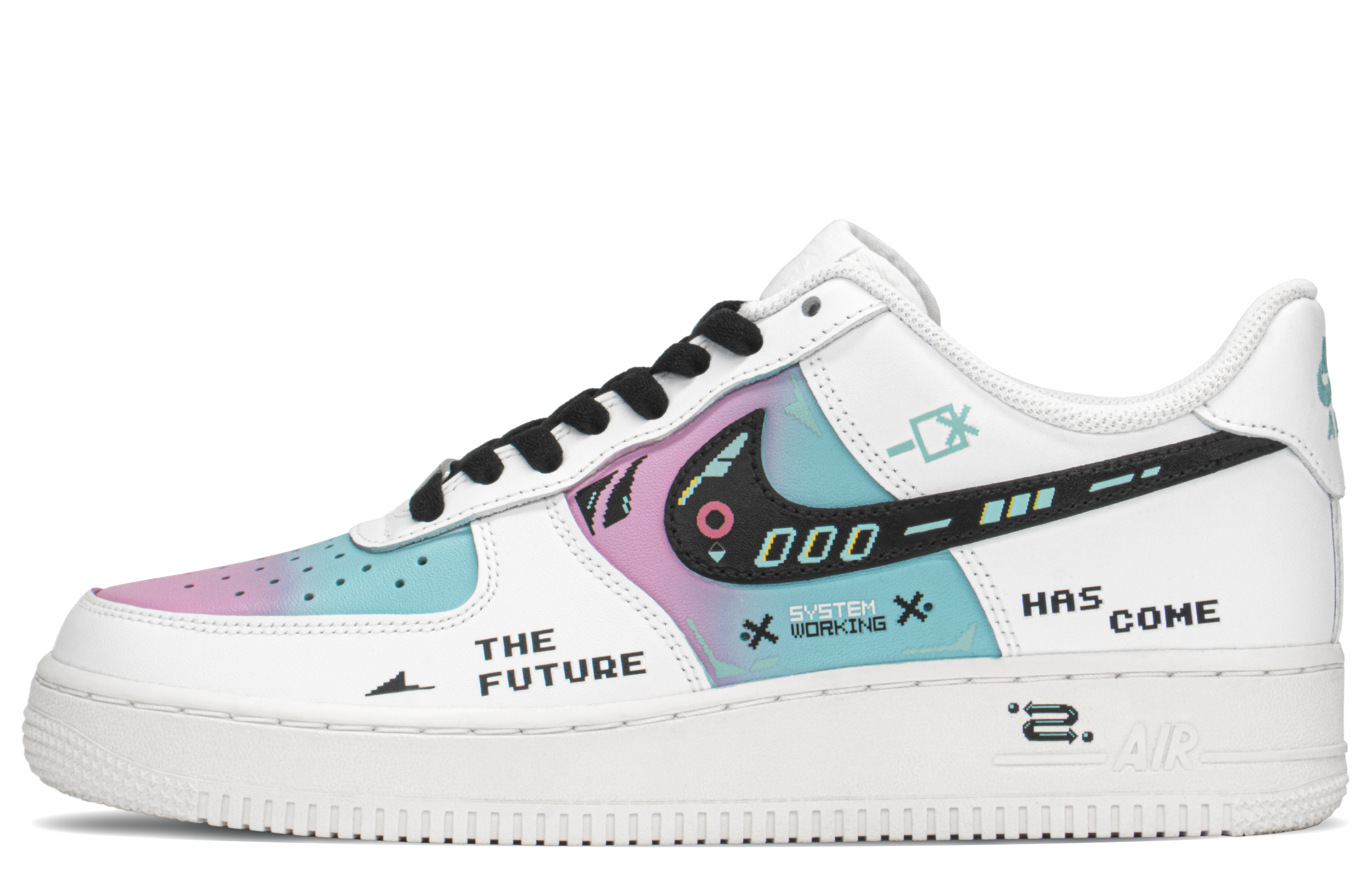 Buy [Zapatos Personalizados] Nike Air Force 1 Low 'Futuro Gamer Ciberpunk' CW2288-111(TeamA-AF1男款赛博白棉花糖)