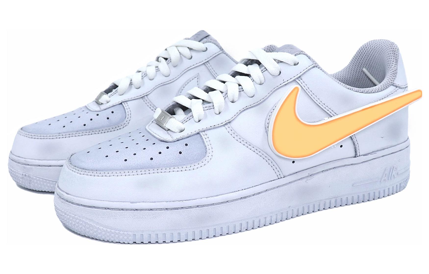Lookbook 나이키 에어포스 1 '사이버펑크 그레이 오렌지' (커스텀) CW2288-111(Team25-赛博朋克LED灰橙)