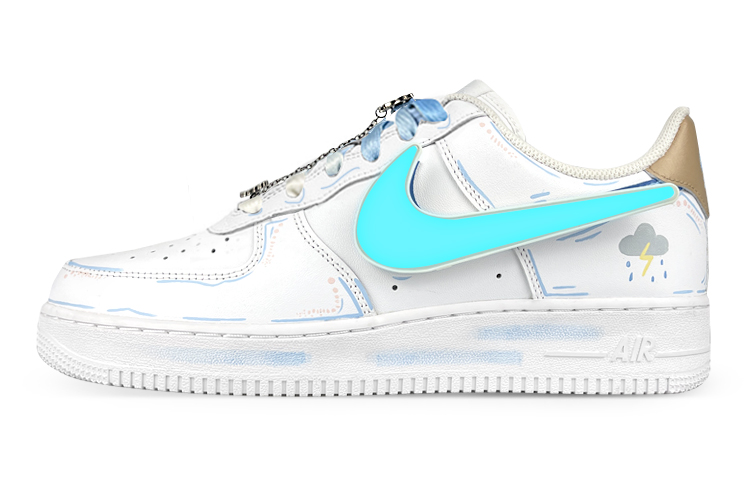 Order [Sepatu Kustom] Nike Air Force 1 Low 'Cyberpunk LED Swoosh Grafiti' DH2920-111(Team叁-女LED雨天)