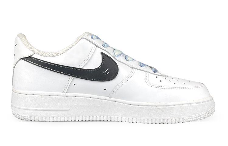 Lookbook [Kasut Custom] Nike Air Force 1 Rendah 'Cyberpunk LED Swoosh Camo Hitam' DH2920-111(Team叁-女LED黑钩迷彩)