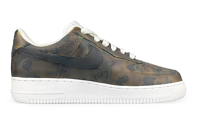 Shop 나이키 에어포스 1 로우 '사이버펑크 LED 스우시 카모 브라운 그린' DH2920-111(Team叁-女LED温变迷彩)