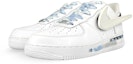 Shop 【定制球鞋】Nike Air Force 1 Low 空軍一號 是在玩鞋 賽博朋克LED鉤 黑鉤迷彩 低幫 板鞋 GS 白黑藍