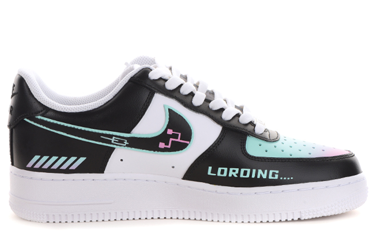 Order [Kasut Custom] Nike Air Force 1 Rendah 'Cyberpunk Neon Future' CW2288-111(Team-拾伍男女款赛博朋克风）