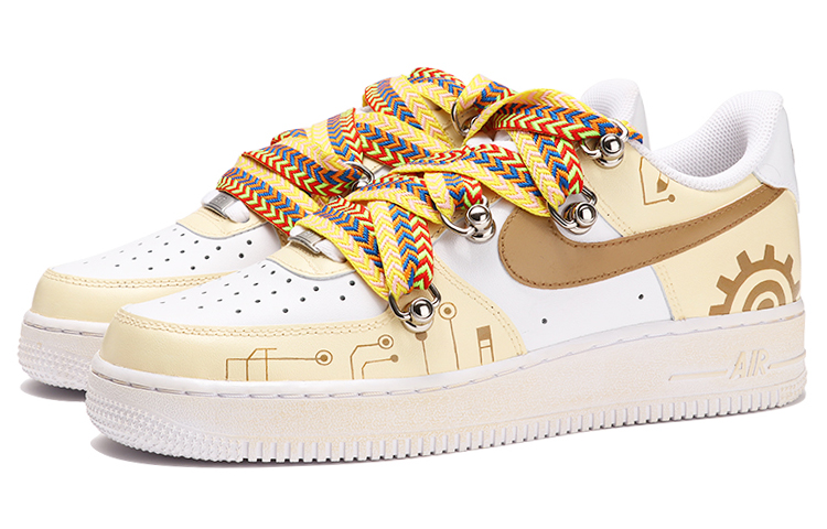 Lookbook Zapatillas Nike Air Force 1 Low 'Cyberpunk Retro Vibe' CW2288-111(TeamThree-男款赛博朋克米黄)