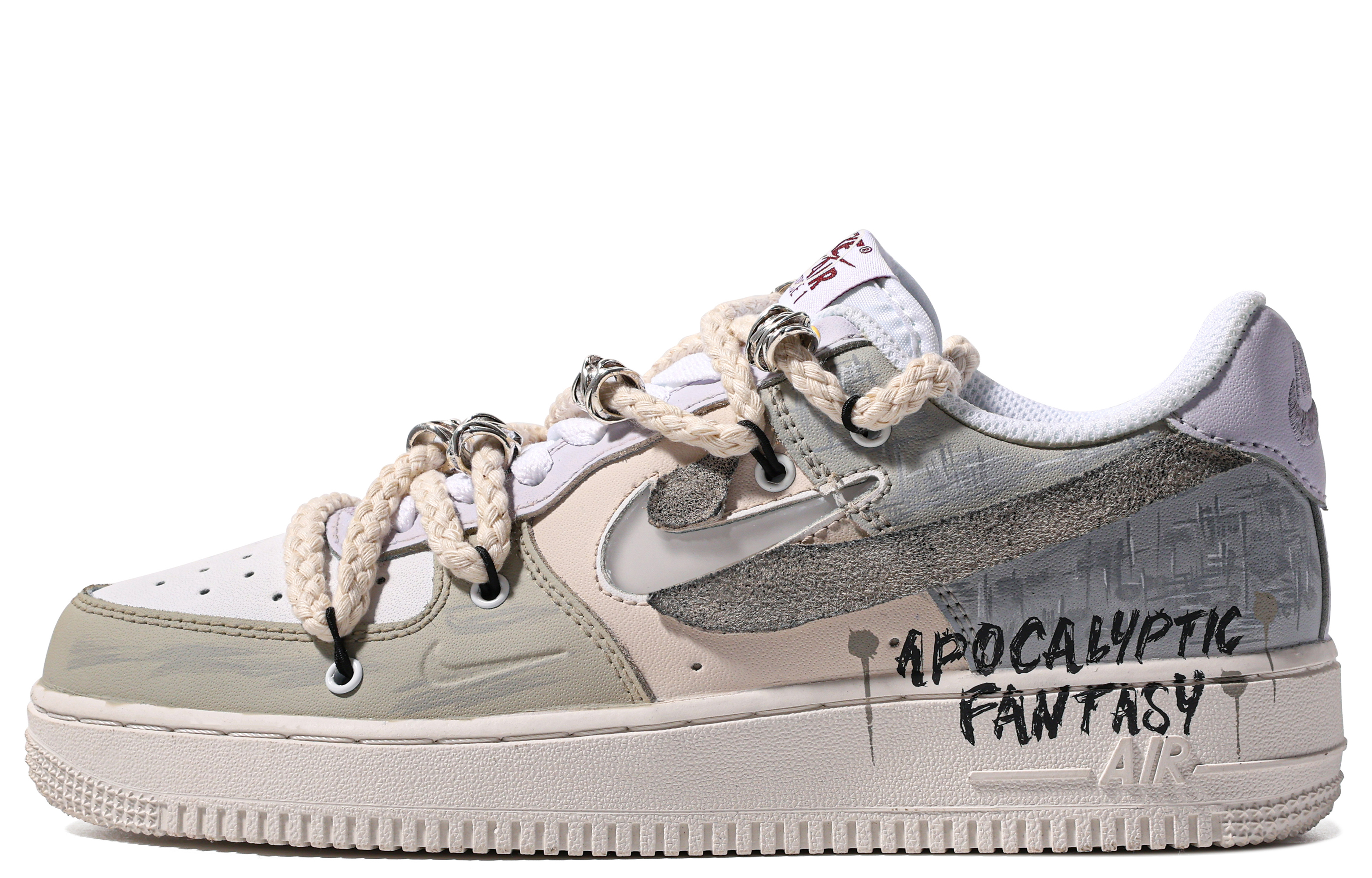 Buy Nike Air Force 1 Da Vinci Apocalipsis Gris/Verde/Morado DQ7664-100(TeamM-男款末世幻想-BOX)