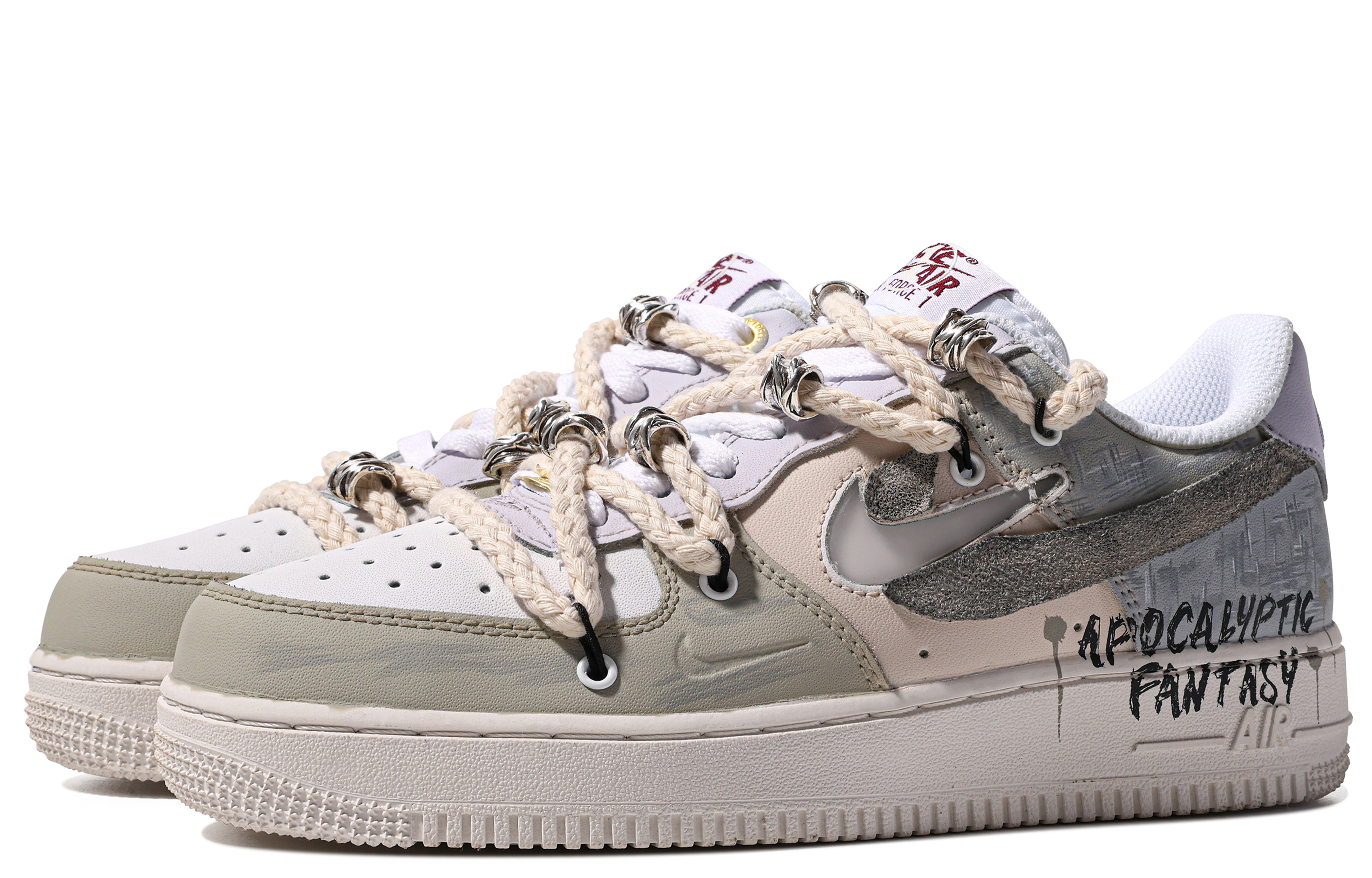 Lookbook Nike Air Force 1 Da Vinci Apocalipsis Gris/Verde/Morado DQ7664-100(TeamM-男款末世幻想-BOX)