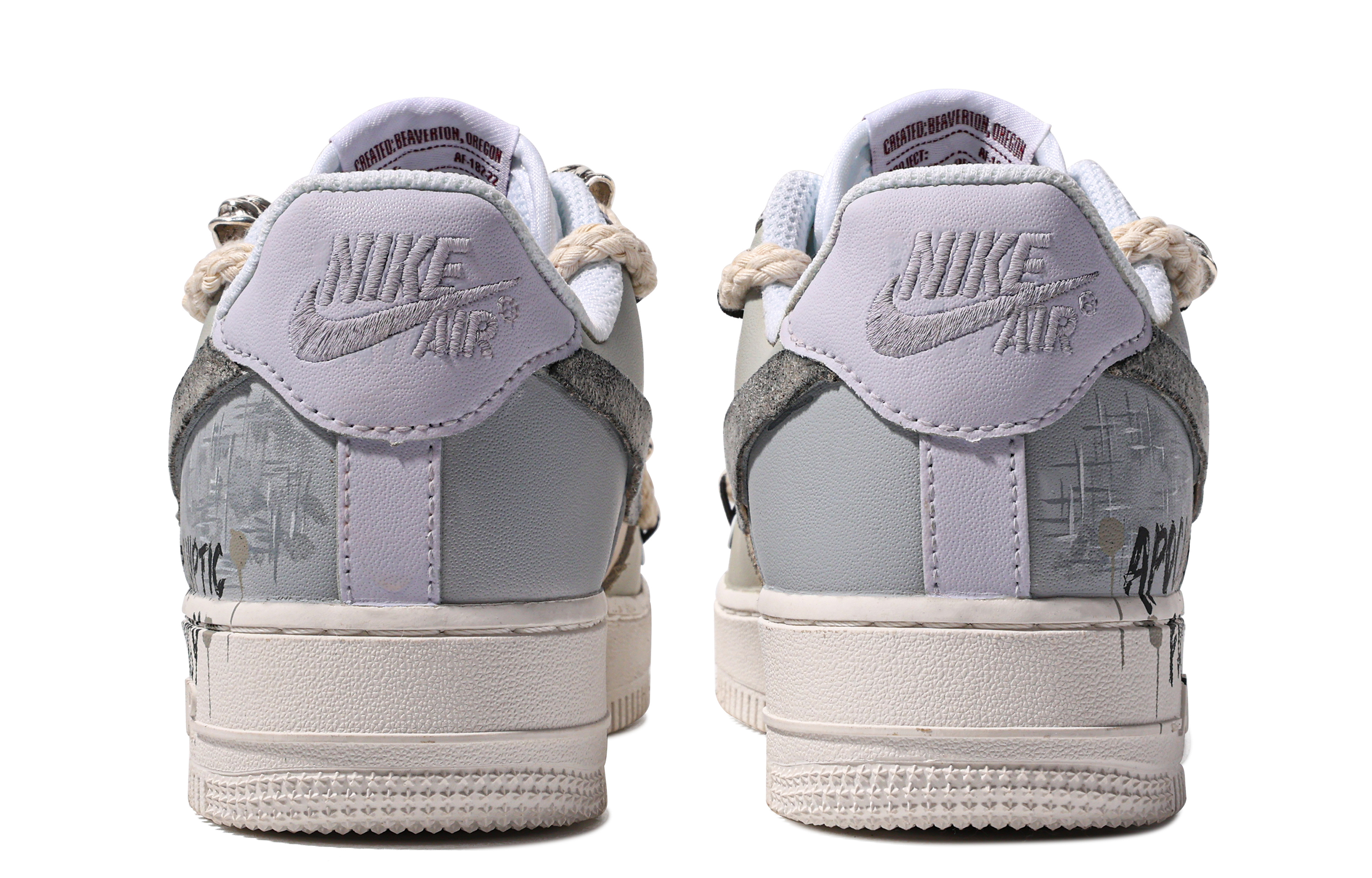 Shop Nike Air Force 1 Da Vinci Apocalipsis Gris/Verde/Morado DQ7664-100(TeamM-男款末世幻想-BOX)