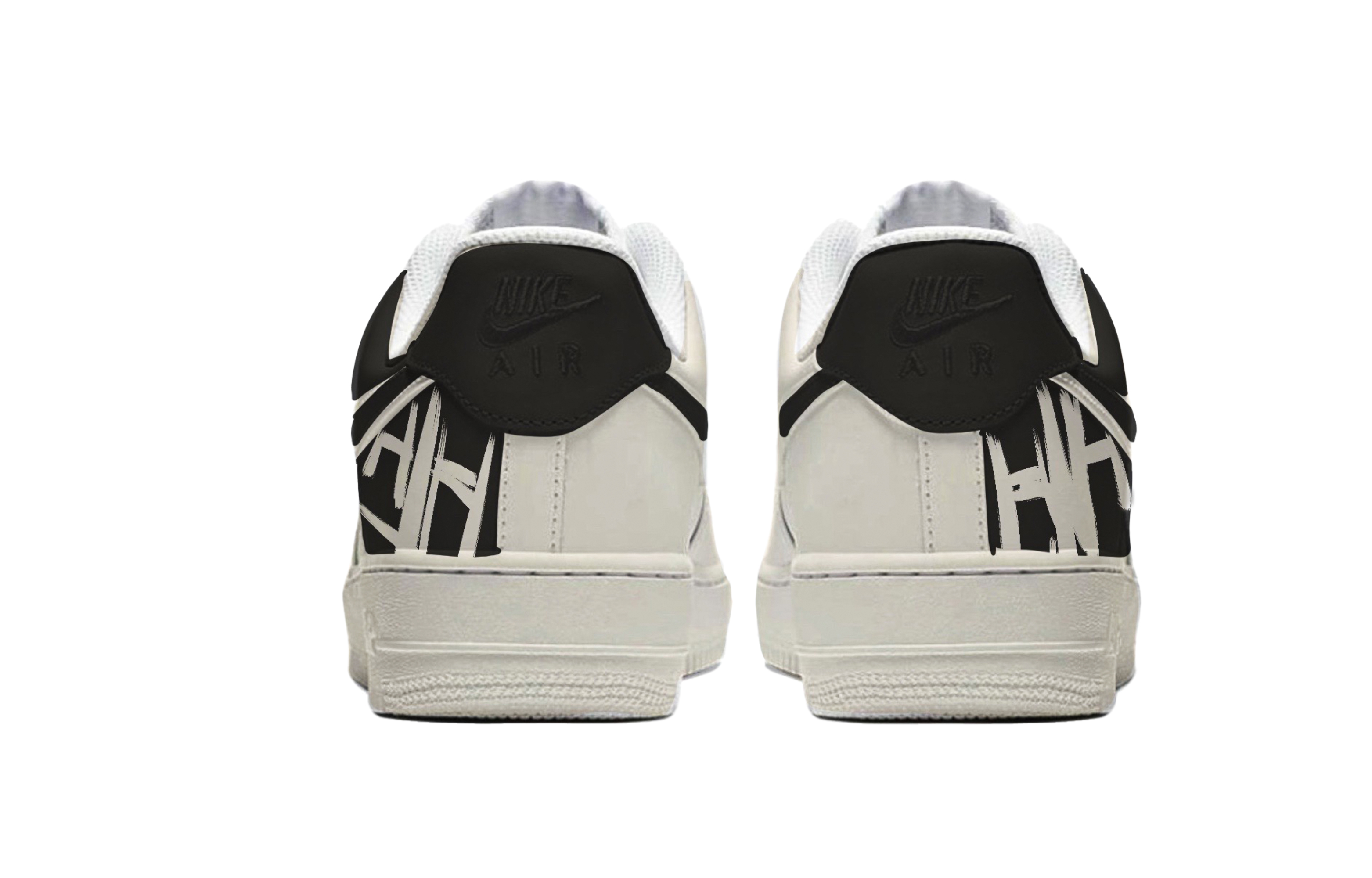 Shop [Sepatu Custom] Nike Air Force 1 Low 'Da Vinci Hitam Abu-abu' CW2288-111(TeamM-男款秘密战争S-BOX)