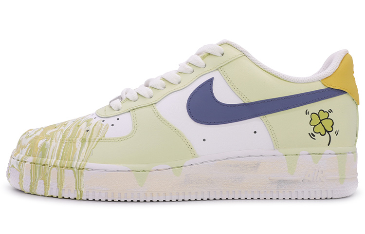 Buy [Nike Air Force 1 Low] Van Gogh Custom Clover Fluid Sepatu Pria CW2288-111(TeamM-男四叶草流体绿)
