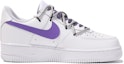 Order 【客製球鞋】 Nike Air Force 1 Low 達文西定製 危險警告 反光 塗鴉 簡約 搭配 自在 低筒 板鞋 男款 白紫