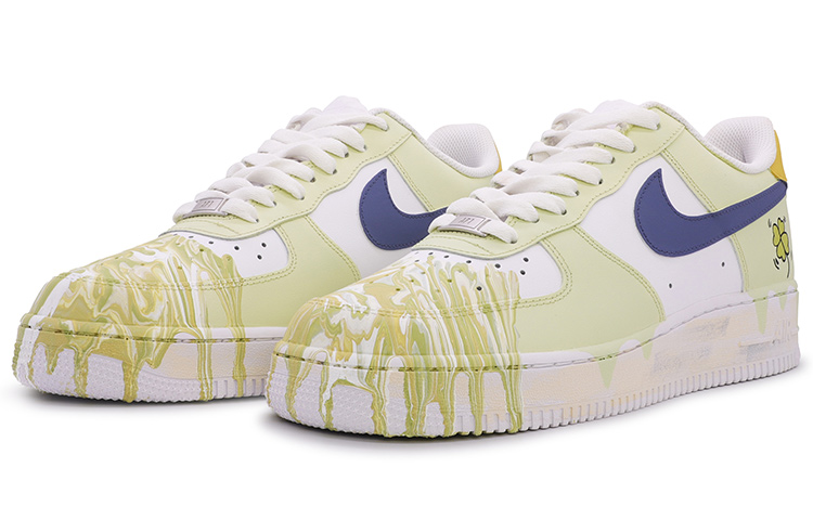 Lookbook [Nike Air Force 1 Low] Van Gogh Custom Clover Fluid Sepatu Pria CW2288-111(TeamM-男四叶草流体绿)