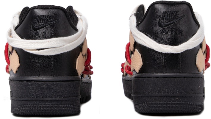 【定制球鞋】Nike Air Force 1 Low LE 達芬奇定制 改造主題定制 趾骨解構 低幫 板鞋 GS 黑米紅 Shop 【定制球鞋】Nike Air Force 1 Low LE 達芬奇定制 改造主題定制 趾骨解構 低幫 板鞋 GS 黑米紅