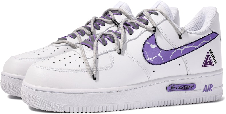 【客製球鞋】 Nike Air Force 1 Low 達文西定製 危險警告 反光 塗鴉 簡約 搭配 自在 低筒 板鞋 男款 白紫 Shop 【客製球鞋】 Nike Air Force 1 Low 達文西定製 危險警告 反光 塗鴉 簡約 搭配 自在 低筒 板鞋 男款 白紫