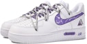 Shop 【客製球鞋】 Nike Air Force 1 Low 達文西定製 危險警告 反光 塗鴉 簡約 搭配 自在 低筒 板鞋 男款 白紫