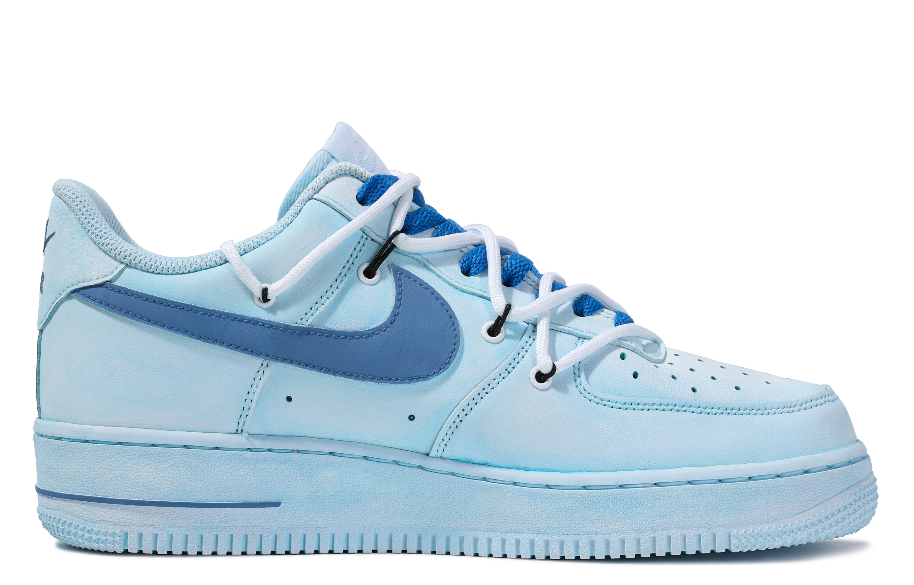 Order [Nike Kustom] Air Force 1 Low 'Da Vinci Dream Restorer Biru Putih' DH2920-111(TeamM--梦境修补师)