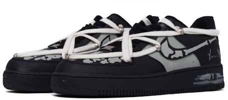 나이키 에어포스 1 로우 '다빈치 고스트 본' (커스텀) DH2920-001(TeamM-女款幽灵趾骨黑灰) Lookbook 나이키 에어포스 1 로우 '다빈치 고스트 본' (커스텀) DH2920-001(TeamM-女款幽灵趾骨黑灰)