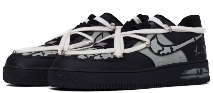 나이키 에어포스 1 로우 '다빈치 고스트 본' (커스텀) DH2920-001(TeamM-女款幽灵趾骨黑灰) Lookbook 나이키 에어포스 1 로우 '다빈치 고스트 본' (커스텀) DH2920-001(TeamM-女款幽灵趾骨黑灰)