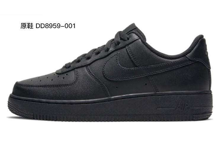 Details for 나이키 에어포스 1 로우 '다빈치 고스트 본' (커스텀) DH2920-001(TeamM-女款幽灵趾骨黑灰)