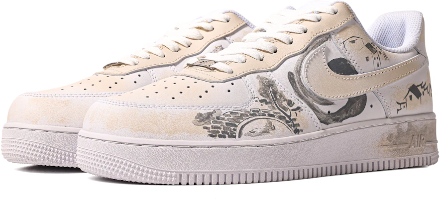 【定制球鞋】Nike Air Force 1 Low 達芬奇定制 特殊鞋盒 忆江南 徽派建築 簡約 低筒 板鞋 男款 灰棕 Lookbook 【定制球鞋】Nike Air Force 1 Low 達芬奇定制 特殊鞋盒 忆江南 徽派建築 簡約 低筒 板鞋 男款 灰棕