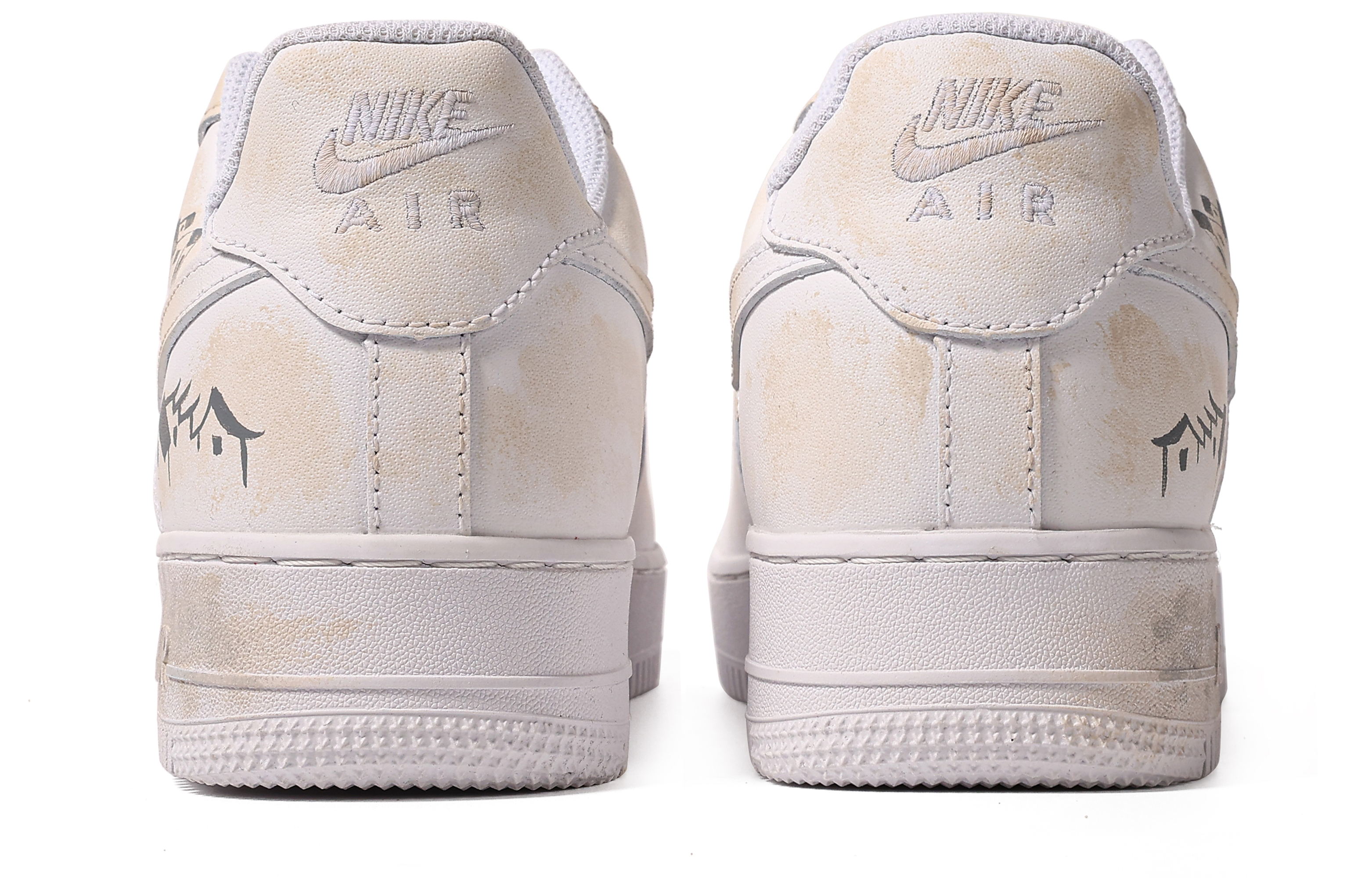 Shop 【定制球鞋】Nike Air Force 1 Low 達芬奇定制 特殊鞋盒 忆江南 徽派建築 簡約 低筒 板鞋 男款 灰棕