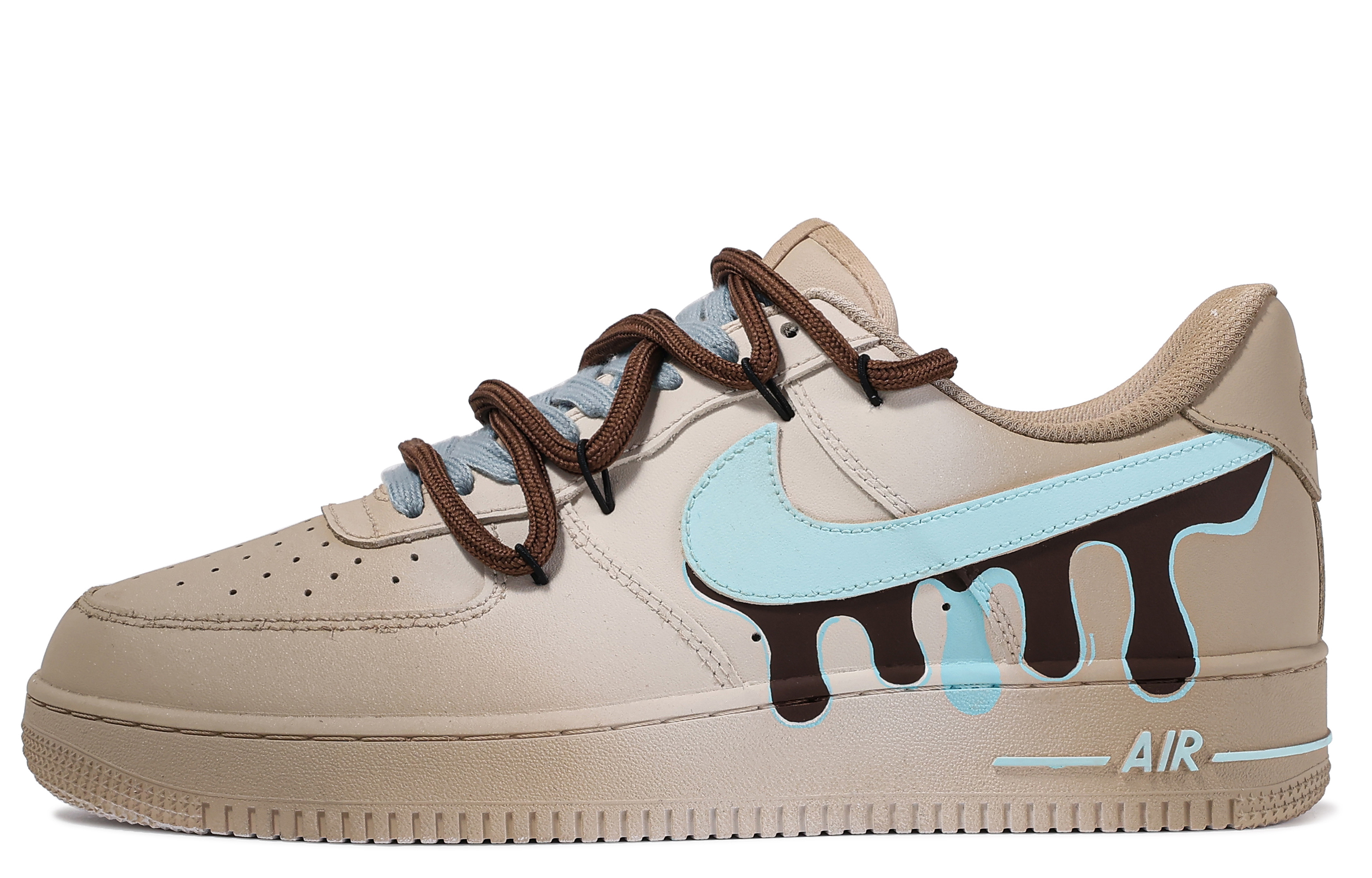 Buy [Kasut Custom] Nike Air Force 1 Low 'Da Vinci Coklat Pudina' DH2920-111(TeamM-薄荷巧克力)