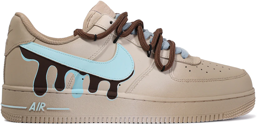 【定制球鞋】Nike Air Force 1 Low 達芬奇定制 薄荷巧克力 簡約 百搭 潮流 低筒 板鞋 GS 棕藍 Lookbook 【定制球鞋】Nike Air Force 1 Low 達芬奇定制 薄荷巧克力 簡約 百搭 潮流 低筒 板鞋 GS 棕藍