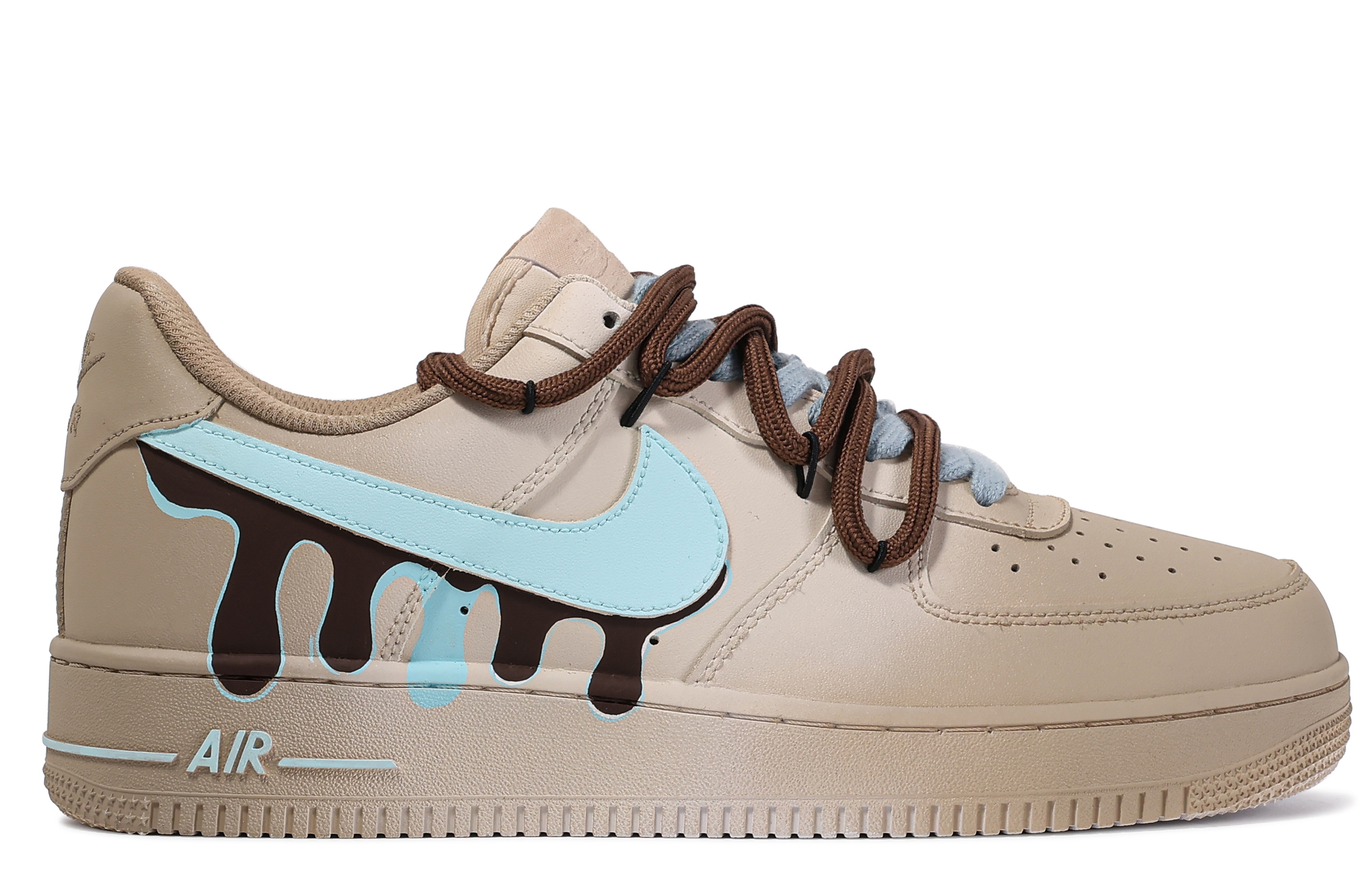 Lookbook [Sepatu Kustom] Nike Air Force 1 Low 'Da Vinci Mint Cokelat Mint' CW2288-111(TeamM-薄荷巧克力)