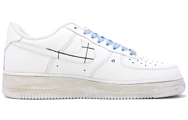 Order [Sepatu Custom] Nike Air Force 1 Low 'Da Vinci Valentine's Day Denim' CW2288-111(TeamM-男款爱心牛仔白蓝)
