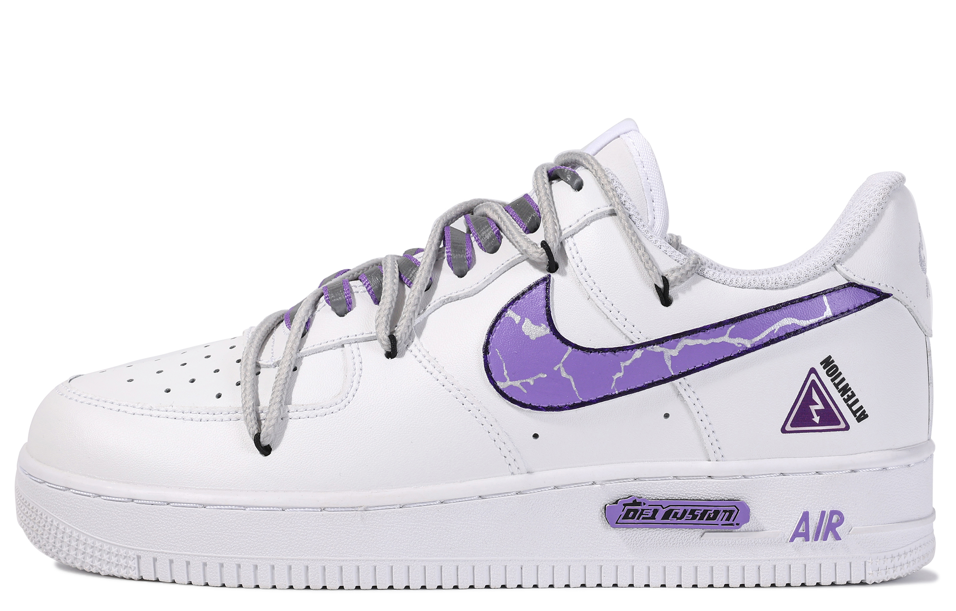 [Custom Shoes] Nike Air Force 1 Low 'Da Vinci White Purple' 圖 2