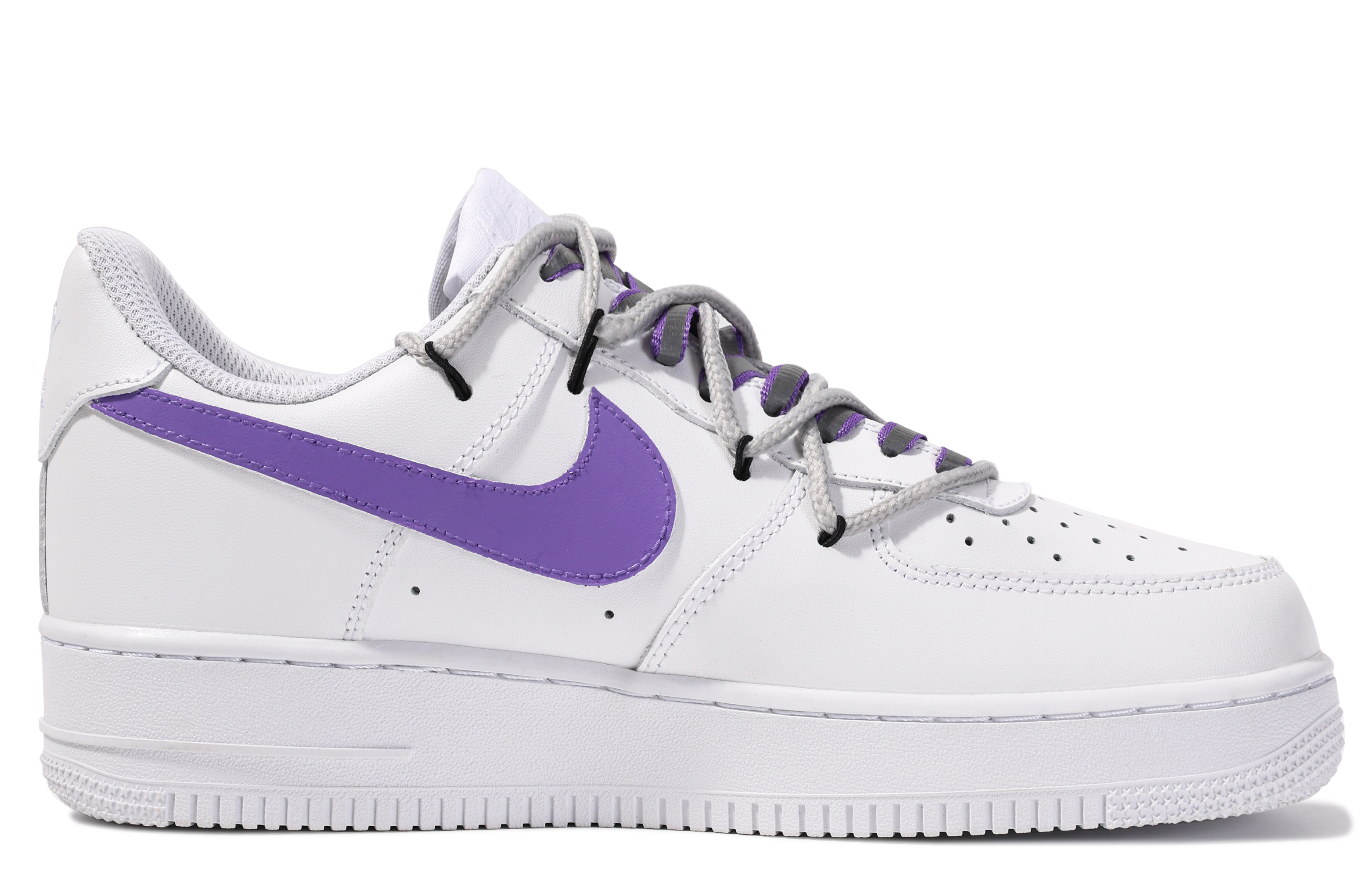 [Custom Shoes] Nike Air Force 1 Low 'Da Vinci White Purple' 圖 3