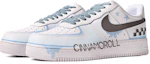 Shop 【客製球鞋】 Nike Air Force 1 Low 達芬奇客製 特殊鞋盒 踏枝尋月 低幫 板鞋 男款 白藍灰