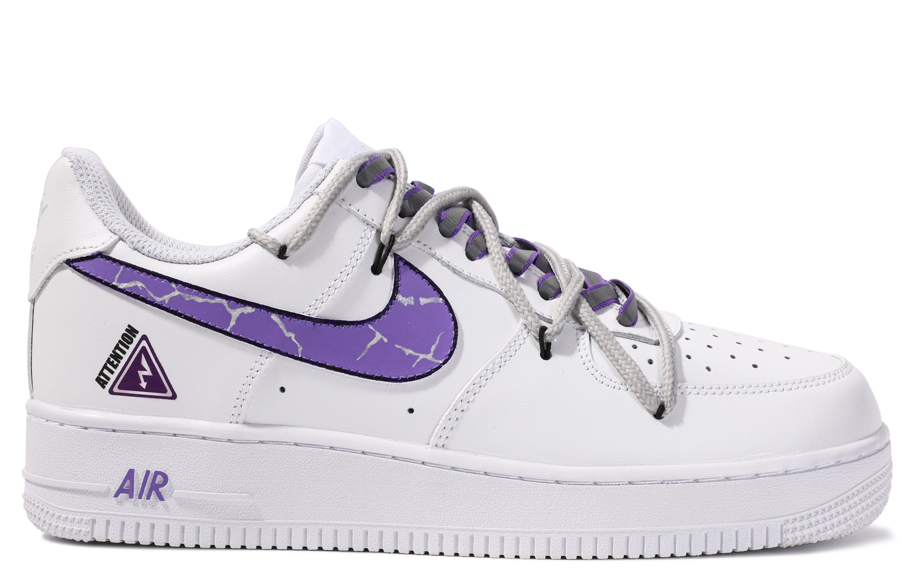 [Custom Shoes] Nike Air Force 1 Low 'Da Vinci White Purple' 圖 4