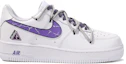 Shop 【訂製球鞋】Nike Air Force 1 Low 達文西訂製 禮盒 危險警告 反光 塗鴉 簡約 百搭 低筒 板鞋 男款 白紫