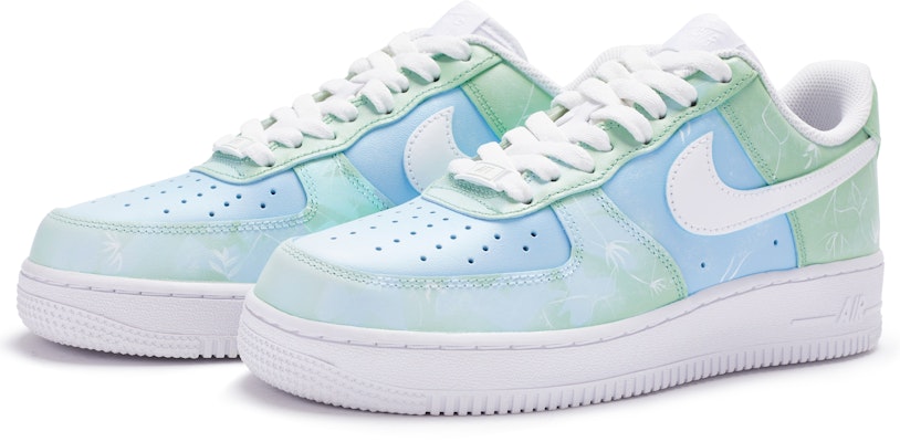 カスタムAF1 ロー "たんぽぽ青緑白" (ハンドペイント) CW2288-111(TeamR-男款蒲公英S-BOX) Sizing カスタムAF1 ロー "たんぽぽ青緑白" (ハンドペイント) CW2288-111(TeamR-男款蒲公英S-BOX)