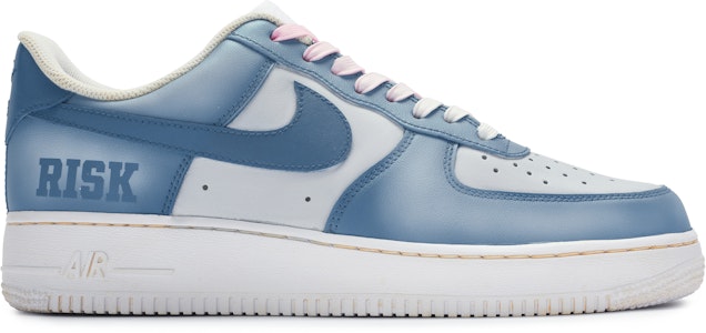 【定製球鞋】Nike Air Force 1 Low 811製造 危險關係 手繪噴繪 低幫 板鞋 GS 白藍粉 Order 【定製球鞋】Nike Air Force 1 Low 811製造 危險關係 手繪噴繪 低幫 板鞋 GS 白藍粉