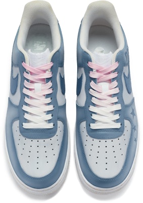 【定製球鞋】Nike Air Force 1 Low 811製造 危險關係 手繪噴繪 低幫 板鞋 GS 白藍粉 Purchase 【定製球鞋】Nike Air Force 1 Low 811製造 危險關係 手繪噴繪 低幫 板鞋 GS 白藍粉