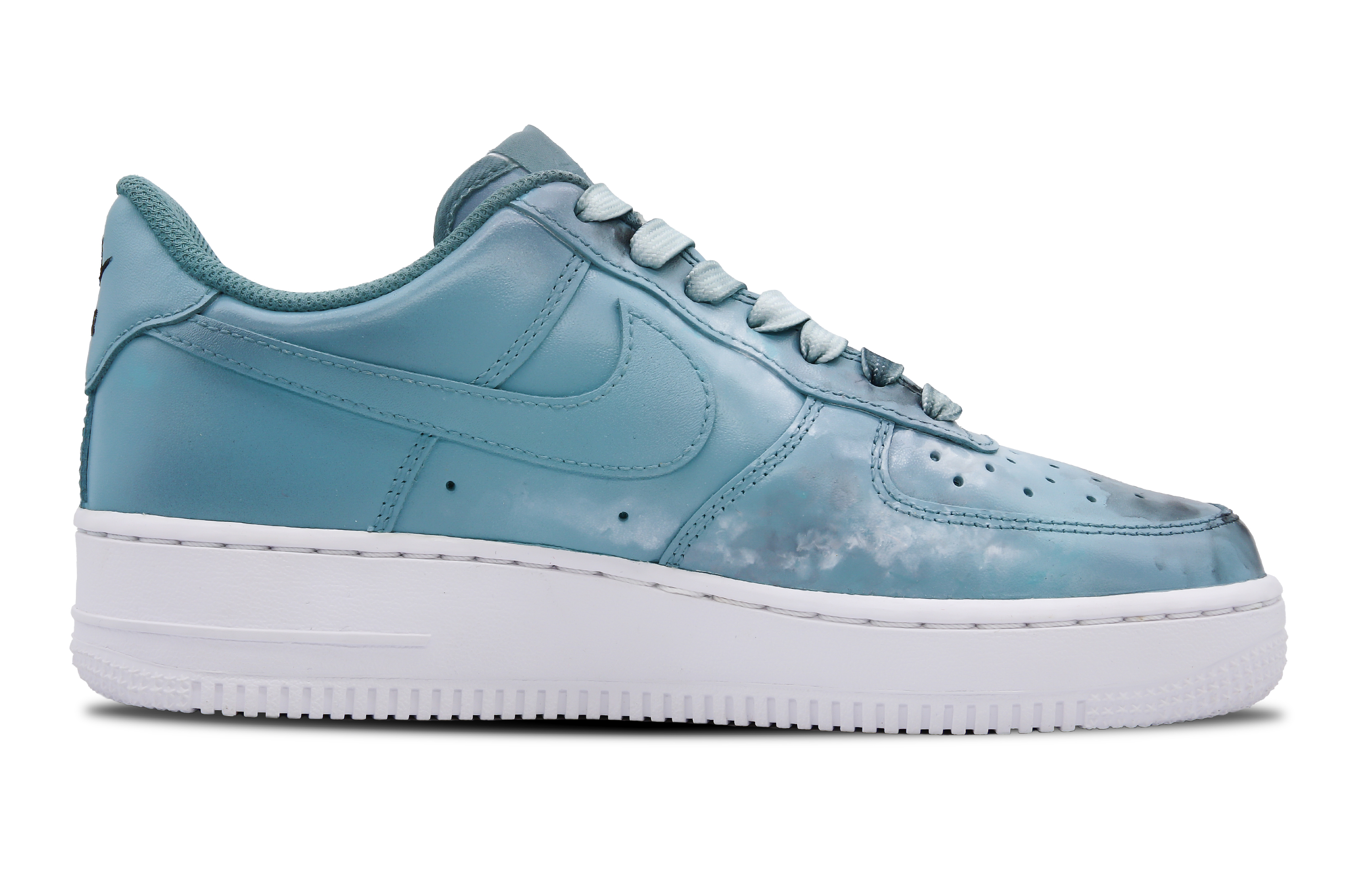 Order [Kasut Custom] Nike Air Force 1 Low 'Dakwat Cyan Gelap' CW2288-111(Team152-男款墨染青蕴)