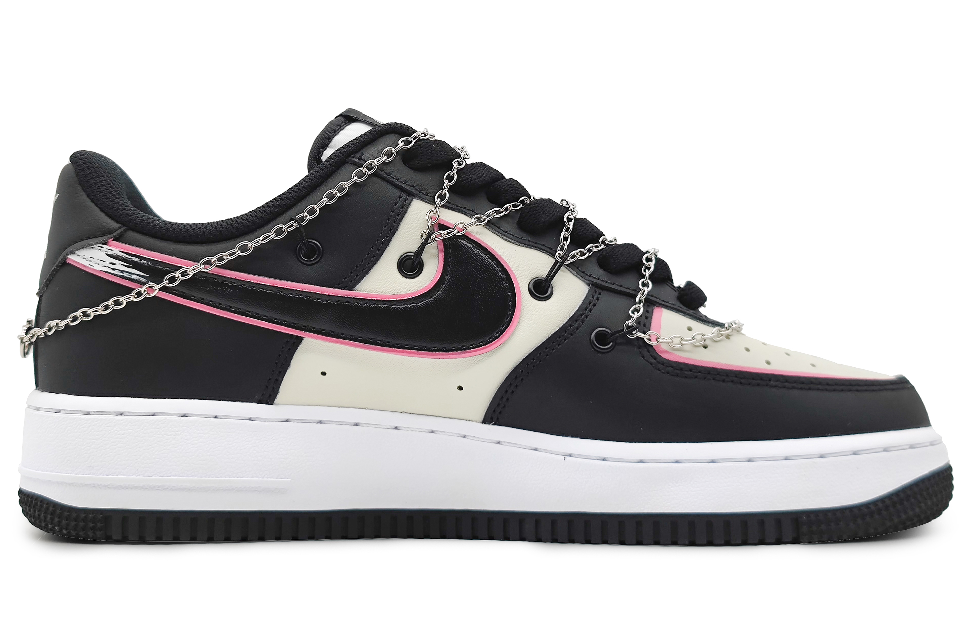 Order 【カスタムシューズ】 ナイキ エアフォース1 ロー 'ダークエルフ ピンク-ブラック' DV0788-001(Team16-男款暗夜精灵)