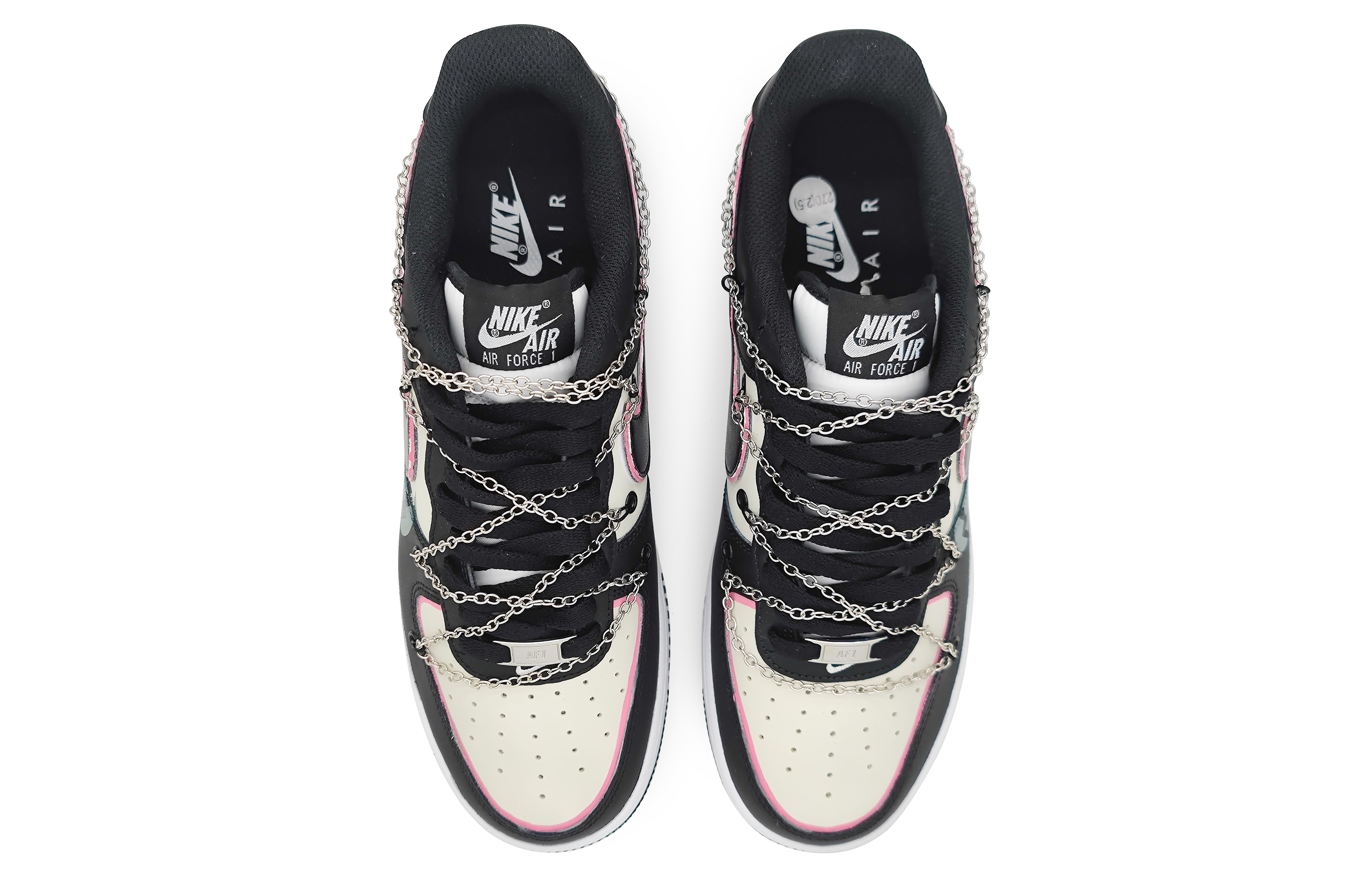 Shop 【カスタムシューズ】 ナイキ エアフォース1 ロー 'ダークエルフ ピンク-ブラック' DV0788-001(Team16-男款暗夜精灵)