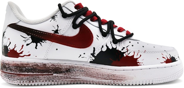 【定制鞋款】耐克空军1号低帮“暗黑哥特涂鸦” CW2288-111(Team8-男款暗黑小恶魔黑红) Order 【定制鞋款】耐克空军1号低帮“暗黑哥特涂鸦” CW2288-111(Team8-男款暗黑小恶魔黑红)