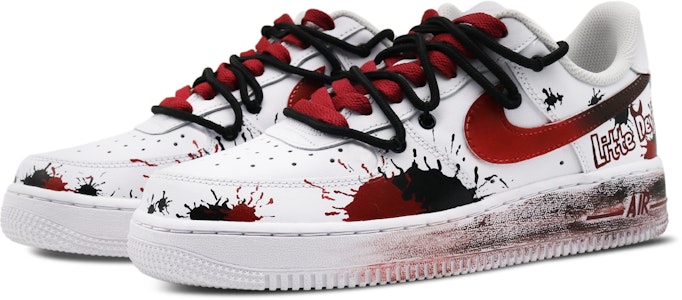 【定制鞋款】耐克空军1号低帮“暗黑哥特涂鸦” CW2288-111(Team8-男款暗黑小恶魔黑红) Lookbook 【定制鞋款】耐克空军1号低帮“暗黑哥特涂鸦” CW2288-111(Team8-男款暗黑小恶魔黑红)