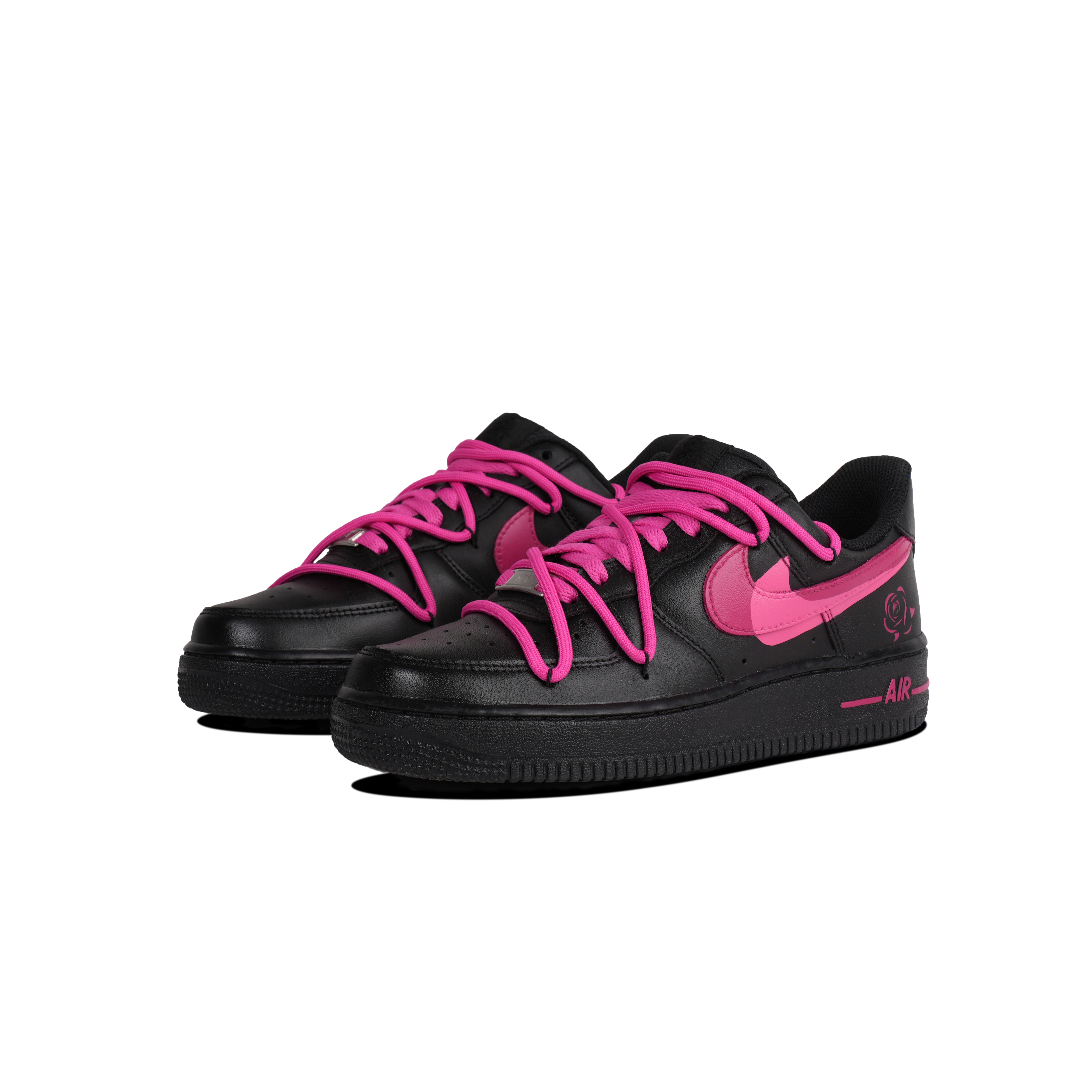 Lookbook 나이키 에어포스 1 로우 '흑장미 사무라이' (커스텀) CW2288-001(Team3-暗域玫瑰男款)