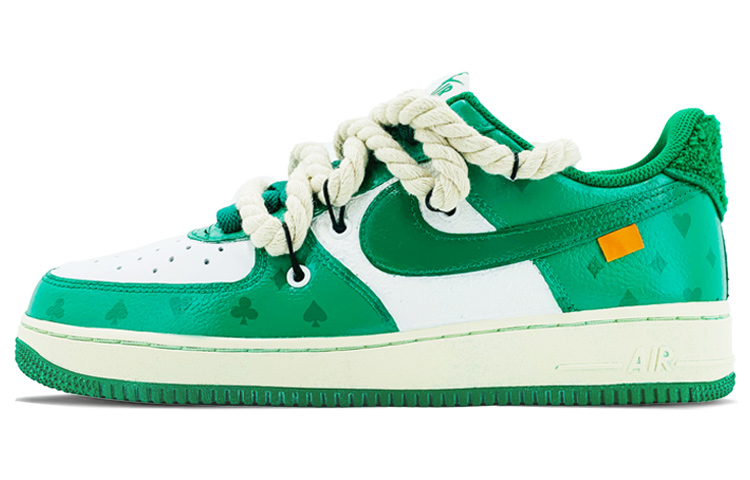 Buy [カスタムシューズ] ナイキ エア フォース 1 ロー 'デコンストラクト グリーン ホワイト' DO5220-131(TeamK-爱心扑克牌S-BOX)