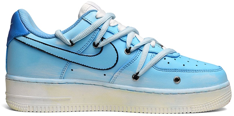 【定制球鞋】 Nike Air Force 1 Low 空軍一號 解構風 浸染 藍色紀念館 低幫 板鞋 男款 北卡藍 Order 【定制球鞋】 Nike Air Force 1 Low 空軍一號 解構風 浸染 藍色紀念館 低幫 板鞋 男款 北卡藍