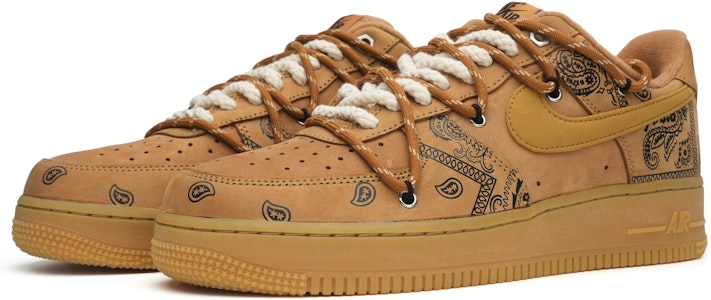 【定制球鞋】Nike Air Force 1 Low 空軍一號 經典復古風格 腰果花 解構 低筒 板鞋 男女同款 小麥色 Lookbook 【定制球鞋】Nike Air Force 1 Low 空軍一號 經典復古風格 腰果花 解構 低筒 板鞋 男女同款 小麥色