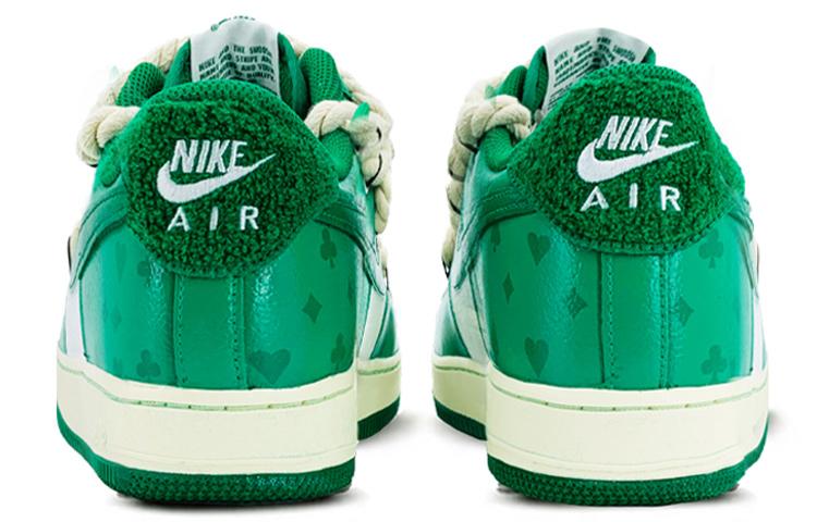 Shop [カスタムシューズ] ナイキ エア フォース 1 ロー 'デコンストラクト グリーン ホワイト' DO5220-131(TeamK-爱心扑克牌S-BOX)
