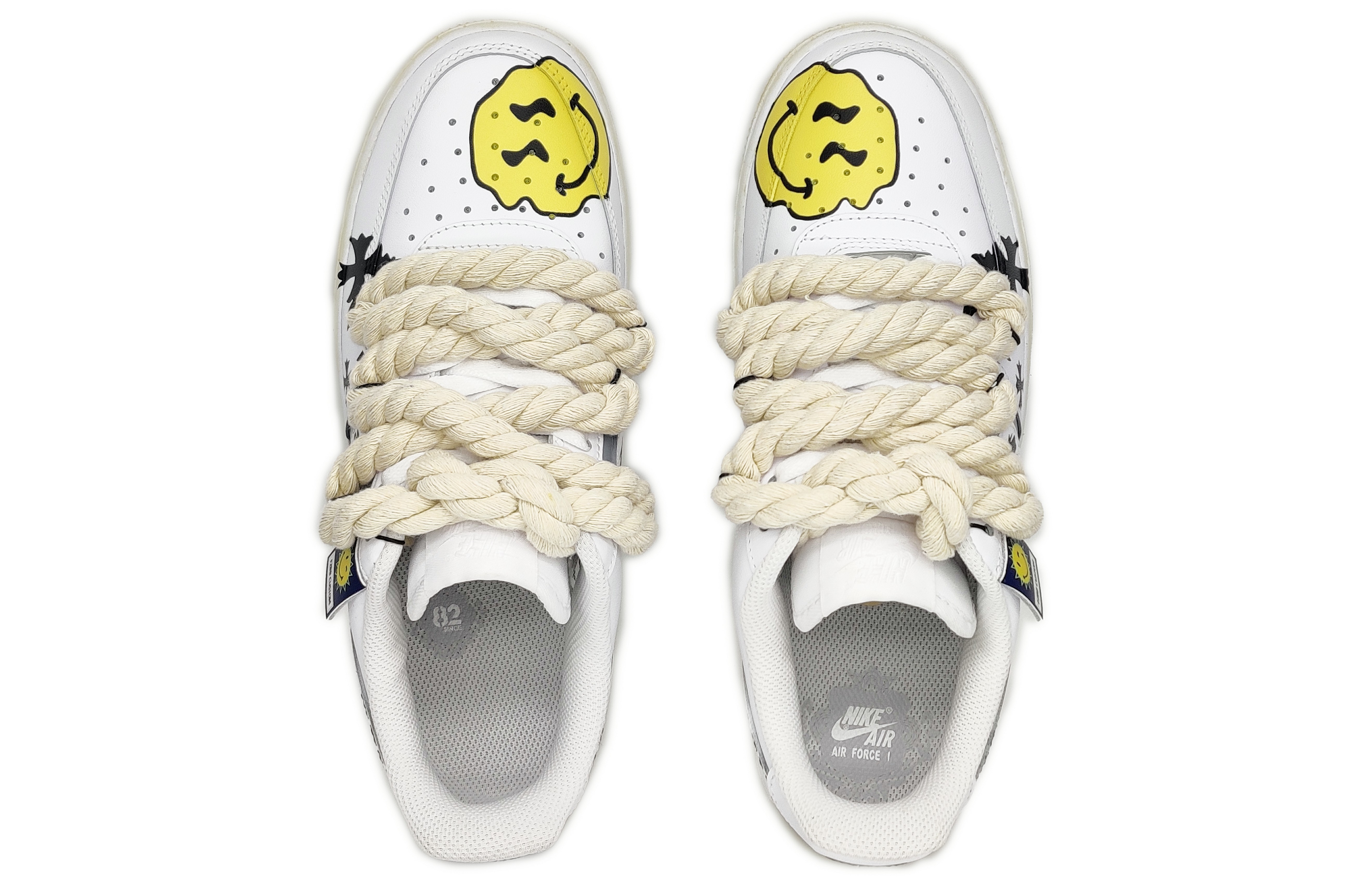 Shop 나이키 에어포스 1 로우 '디컨스트럭티드 바이브 아웃팅' CW2288-111(TeamA-AF笑脸涂鸦男S-BOX)