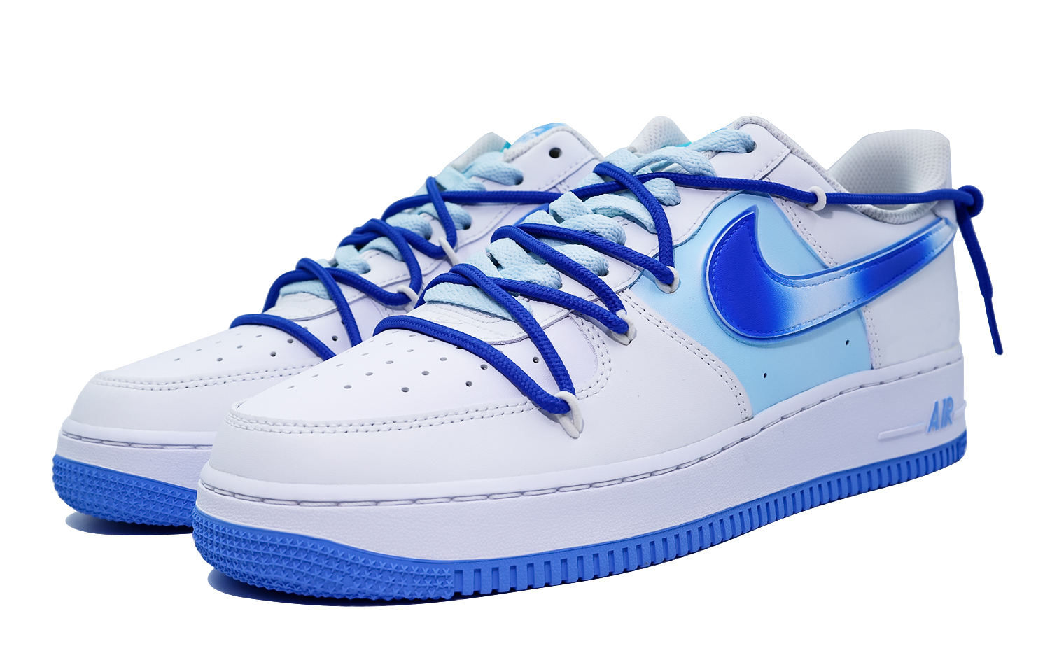 Lookbook [Kasut Custom] Nike Air Force 1 Rendah 'Deep Ice Blue' DV0788-101(Team48-深海冰蓝)