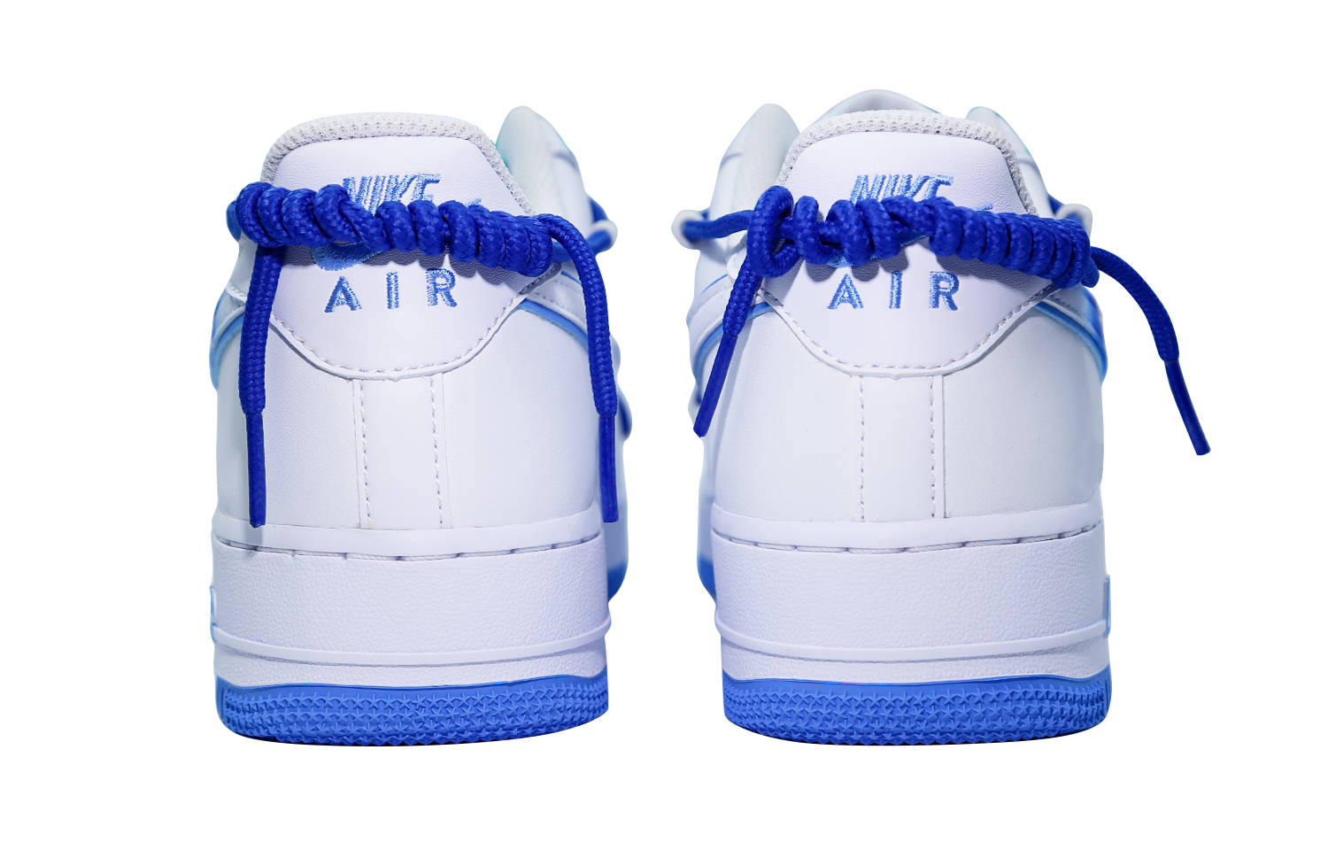 Shop [Kasut Custom] Nike Air Force 1 Rendah 'Deep Ice Blue' DV0788-101(Team48-深海冰蓝)