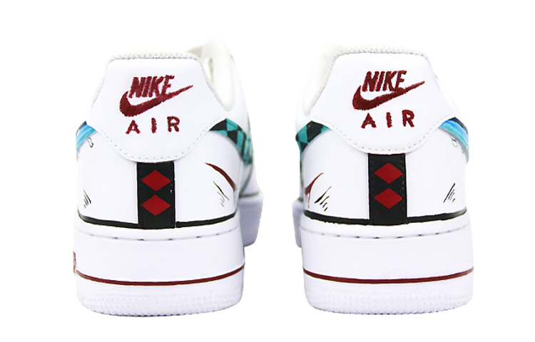 Lookbook Nike Air Force 1 Tanjiro Agua (Personalizadas) CW2288-111(Team-叁男女款喷绘黑灶门炭治郎)